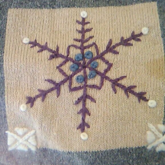 Vintage Holiday Lodge Embroidered Cardigan Sweater Twee - Picture 13 of 14